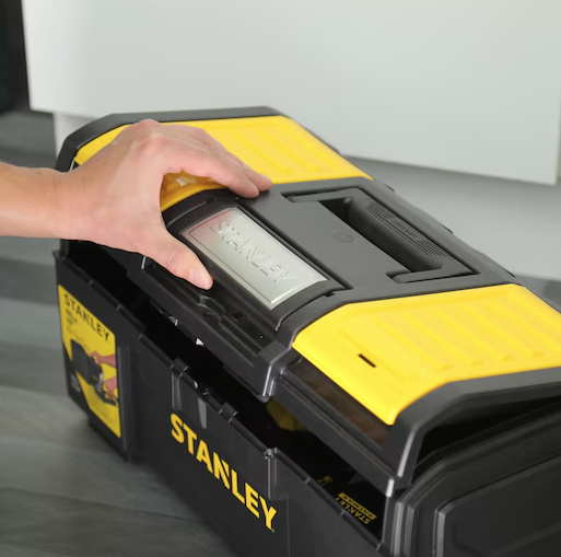 Skrzynka narzędziowa Stanley Basic 19 do przechowywania i transportu narzędzi w domu i warsztacie | 1-79-217