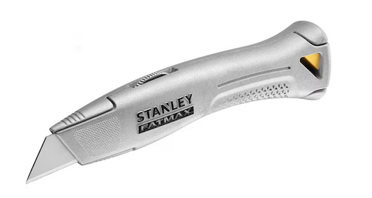 Nóż metalowy z pokrętłem i ostrzem trapezowym do precyzyjnego cięcia materiałów w domu i warsztacie  | FMHT10501-0