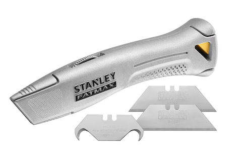 Nóż metalowy z pokrętłem i ostrzem trapezowym do precyzyjnego cięcia materiałów w domu i warsztacie  | FMHT10501-0