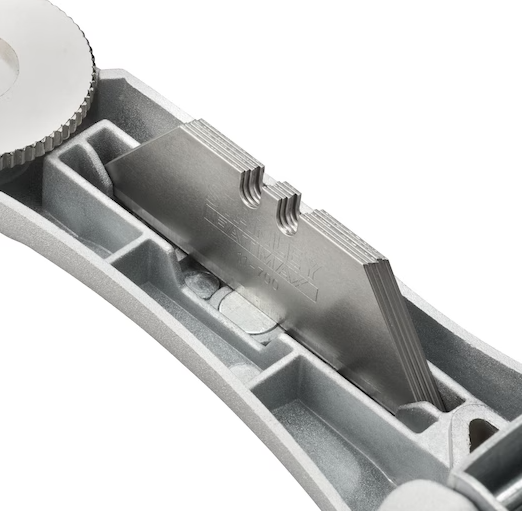 Nóż metalowy z pokrętłem i ostrzem trapezowym do precyzyjnego cięcia materiałów w domu i warsztacie  | FMHT10501-0