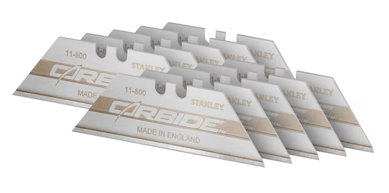 Ostrza trapezowe CARBIDE BLADE, 10 sztuk, do nożyków i precyzyjnego cięcia różnych materiałów| 2-11-800