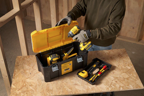 Skrzynka narzędziowa ESSENTIAL 19" z organizerem do przechowywania i transportu narzędzi | STST75787-1