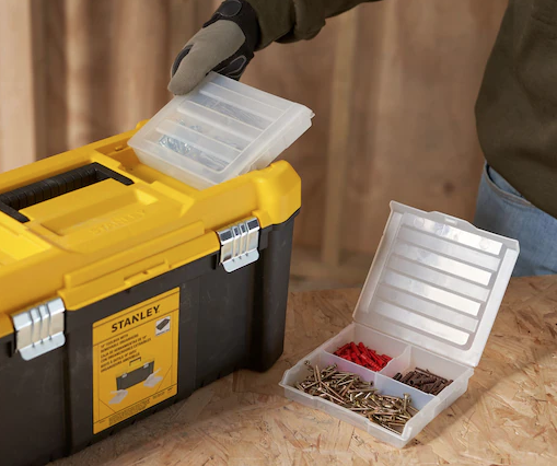 Skrzynka narzędziowa ESSENTIAL 19" z organizerem do przechowywania i transportu narzędzi | STST75787-1