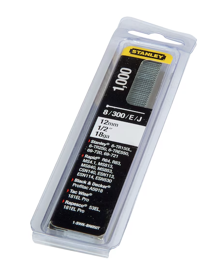 Gwoździe typ J 12 mm/5/8" 18GA – wytrzymałe gwoździe do tapicerki i prac warsztatowych | 1-SWK-BN050T