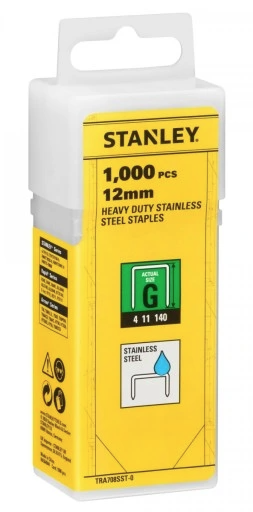 Zszywki G 12 mm nierdzewne – wytrzymałe i odporne na korozję do tapicerki i mebli | TRA708SST-0