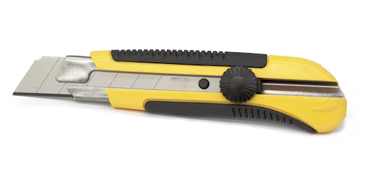 Nóż z ostrzem łamanym 25 mm z metalowym uchwytem – trwałe i precyzyjne narzędzie tnące | 0-10-425