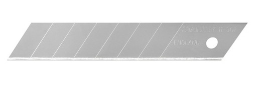 Ostrza łamane 18 mm, zestaw 10 opakowań po 10 sztuk do noży | 1-11-301