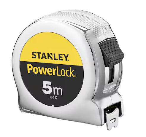 Miara zwijana Mikropowerlock 5 m x 19 mm do precyzyjnego mierzenia w domu i warsztacie | 0-33-552