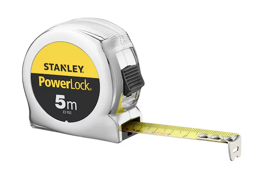 Miara zwijana Mikropowerlock 5 m x 19 mm do precyzyjnego mierzenia w domu i warsztacie | 0-33-552