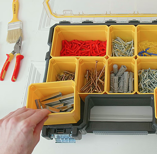 Organizer Stanley FatMax Pro wysoki wodoodporny do przechowywania narzędzi i akcesoriów | 1-97-518