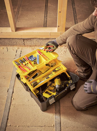 Skrzynka narzędziowa 19" wielopoziomowa do przechowywania narzędzi i akcesoriów w warsztacie | STST83397-1