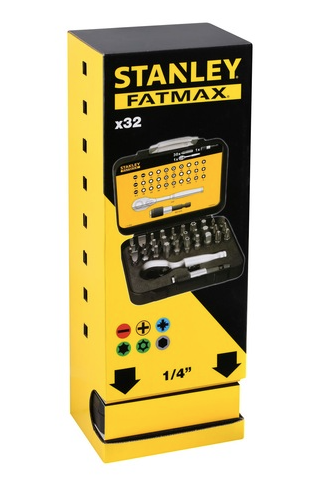 Zestaw 32 końcówek 1/4" z grzechotką do wkręcania i prac montażowych w domu i warsztacie| 1-13-904