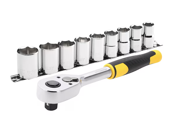 Zestaw grzechotka 1/2" i 9 nasadek - akcesoria do prac montażowych i naprawczych | STMT82671-0