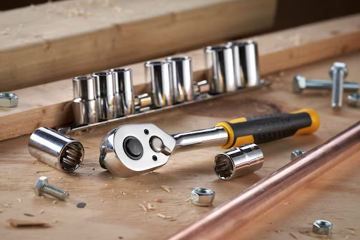 Zestaw grzechotka 1/2" i 9 nasadek - akcesoria do prac montażowych i naprawczych | STMT82671-0