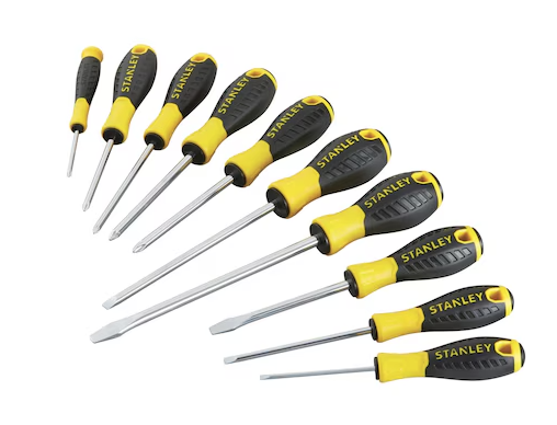 Zestaw 10 wkrętaków Stanley Essential do prac precyzyjnych i montażowych w domu i warsztacie | STHT0-60211