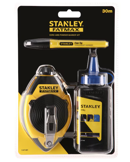 Zestaw do trasowania: sznur traserski, kreda i marker | 0-47-681