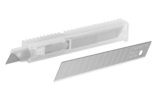 Ostrza łamane 9 mm, zestaw 10 opakowań po 10 sztuk do noży | 1-11-300