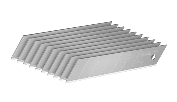 Ostrza łamane FatMax 25 mm, 10 sztuk, ułatwiające precyzyjne cięcie materiałów | 2-11-725