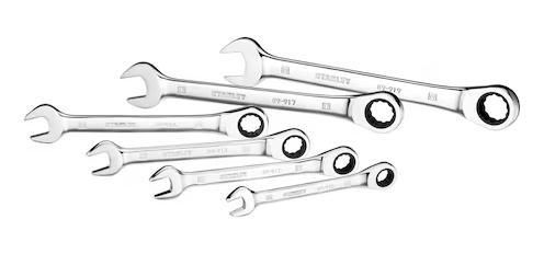 Zestaw kluczy płasko-oczkowych z grzechotką, 7 szt. | STMT82846-0