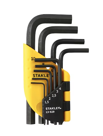 Zestaw kluczy imbusowych 9 szt. 1,5–10 mm ułatwiający precyzyjne wkręcanie i montaż | 1-13-929