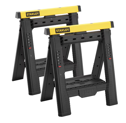 Stojak/kobyłka regulowana 2 szt. ułatwiająca stabilne podparcie i bezpieczne prace warsztatowe | STST1-70559