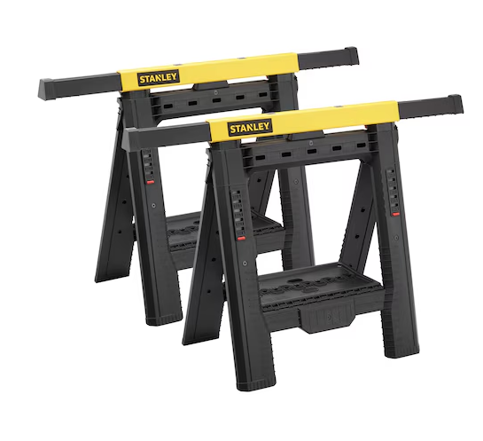 Stojak/kobyłka regulowana 2 szt. ułatwiająca stabilne podparcie i bezpieczne prace warsztatowe | STST1-70559