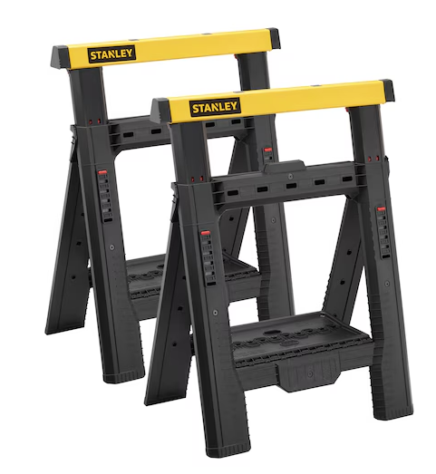 Stojak/kobyłka regulowana 2 szt. ułatwiająca stabilne podparcie i bezpieczne prace warsztatowe | STST1-70559