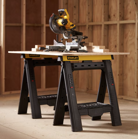 Stojak/kobyłka regulowana 2 szt. ułatwiająca stabilne podparcie i bezpieczne prace warsztatowe | STST1-70559