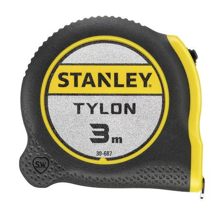 Miara TYLON 3 m x 12,7 mm z tworzywową obudową, wytrzymała i precyzyjna do pomiarów | 0-30-687