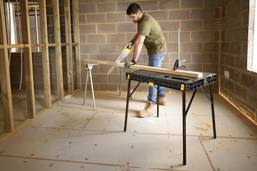 Stół roboczy ESSENTIAL, wytrzymały i stabilny, idealny do prac warsztatowych i domowych | STST83492-1