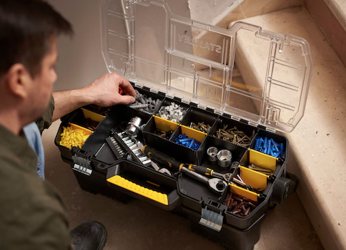 Skrzynka narzędziowa 24 cali z organizerem, praktyczna i wytrzymała do przechowywania narzędzi | 1-97-514