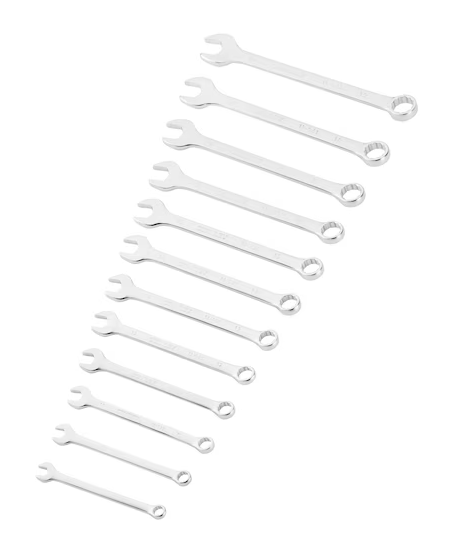 Zestaw 12 kluczy płasko-oczkowych, wytrzymały i uniwersalny do napraw i montażu | FMMT82845-0