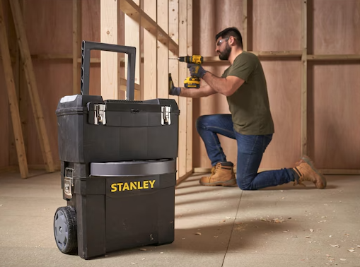 Ruchomy warsztat z organizerem i skrzynkami na narzędzia do domu i warsztatu | 1-93-968