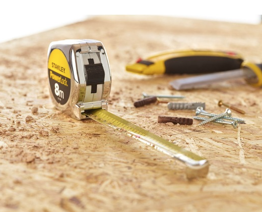 Miara stalowa Powerlock 8 m x 25 mm z chromowaną powłoką do precyzyjnego mierzenia | 1-33-198