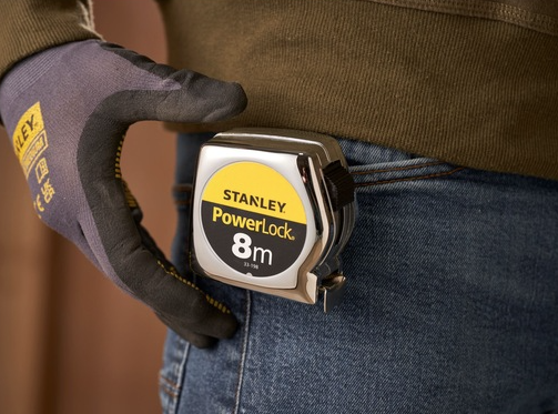Miara stalowa Powerlock 8 m x 25 mm z chromowaną powłoką do precyzyjnego mierzenia | 1-33-198