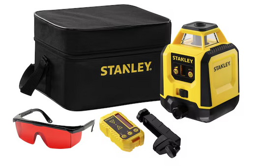 Laser rotacyjny z czerwonym światłem i samopoziomowaniem do precyzyjnego montażu | STHT77616-0