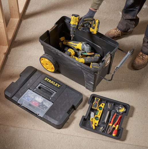 Skrzynka narzędziowa Mobile Contractor, mobilna i wytrzymała do przechowywania narzędzi | 1-97-503