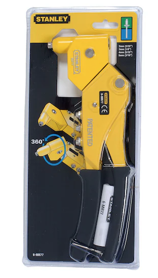 Nitownica MR77 z obrotową głowicą, wygodna i precyzyjna do nitów w domu i warsztacie | 6-MR77