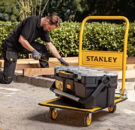 Wózek stalowy z platformą, udźwig 150 kg, wytrzymały i praktyczny do transportu towarów | SXWT-PC527