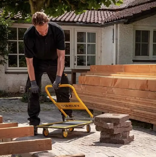 Wózek stalowy z platformą, udźwig 150 kg, wytrzymały i praktyczny do transportu towarów | SXWT-PC527