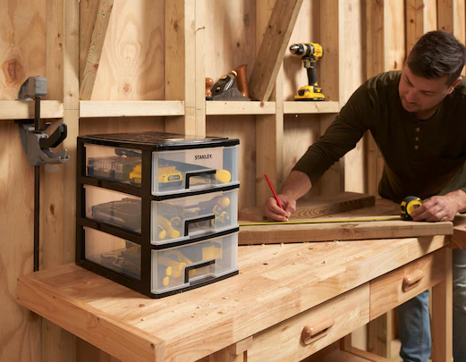 Szuflady ESSENTIAL L, pojemne i trwałe, idealne do przechowywania narzędzi i akcesoriów | STST40712-1