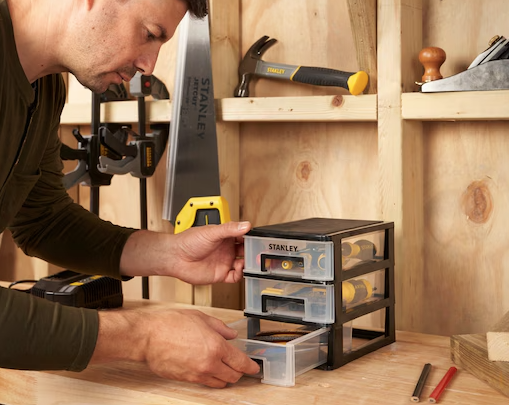 Szuflady ESSENTIAL S, kompaktowe i trwałe, idealne do przechowywania narzędzi i akcesoriów | STST40710-1