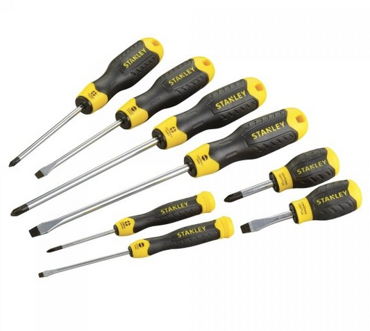 Zestaw wkrętaków Cushion Grip 8 szt. (płaskie i PH) do prac warsztatowych i domowych | 0-65-011