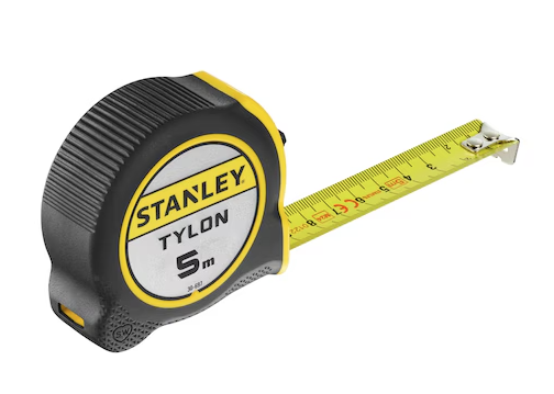Miara Tylon 5 m x 19 mm z obudową tworzywową do pomiarów w warsztacie i domu | 1-30-697