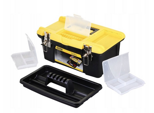 Skrzynka narzędziowa JUMBO 19" z organizerem do przechowywania narzędzi i akcesoriów | 1-92-906P