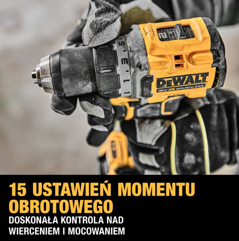 Akumulatorowa wiertarko-wkrętarka 18V 1,7 Ah do wiercenia i wkręcania w domu i warsztacie| DCD800E1T-QW