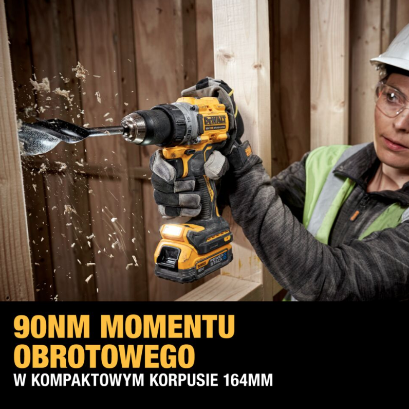 Akumulatorowa wiertarko-wkrętarka 18V 1,7 Ah do wiercenia i wkręcania w domu i warsztacie| DCD800E1T-QW