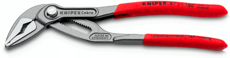 Szczypce nastawne Cobra wydłużone 180 mm do mocnego chwytu i regulacji KNIPEX | 87 51 180