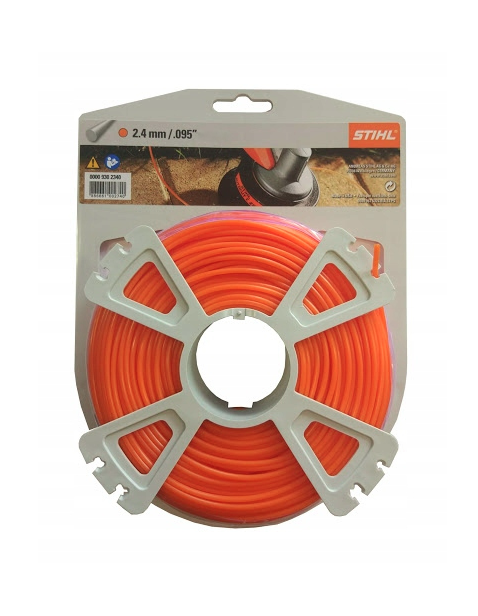 Żyłka okrągła STIHL 2,4 mm 83 m do podkaszarki trwała i pomarańczowa dla lepszej widoczności | 0000-930-2340