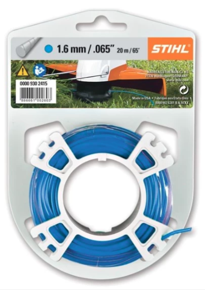 Żyłka okrągła STIHL 1,6 mm 19 m niebieska cicha do podkaszarki precyzyjna i wytrzymała | 0000-930-2415